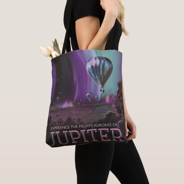 Jupiter Travel by Hot Air Ballon Bighty Auroras Tasche (Von Nahem)