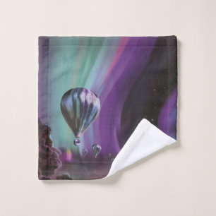 Jupiter Travel by Hot Air Ballon Bighty Auroras Waschlappen
