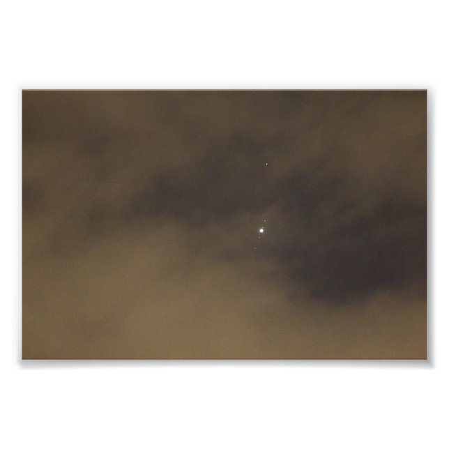Jupiter und die Galiläischen Monde Fotodruck (Vorne)