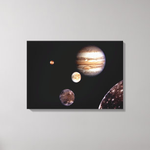 Jupiter und seine Monde Leinwanddruck