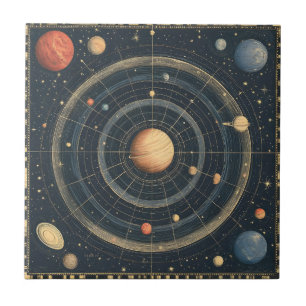 Jupiter-zentrierte Himmelsdiagrammgestaltung (3) Fliese