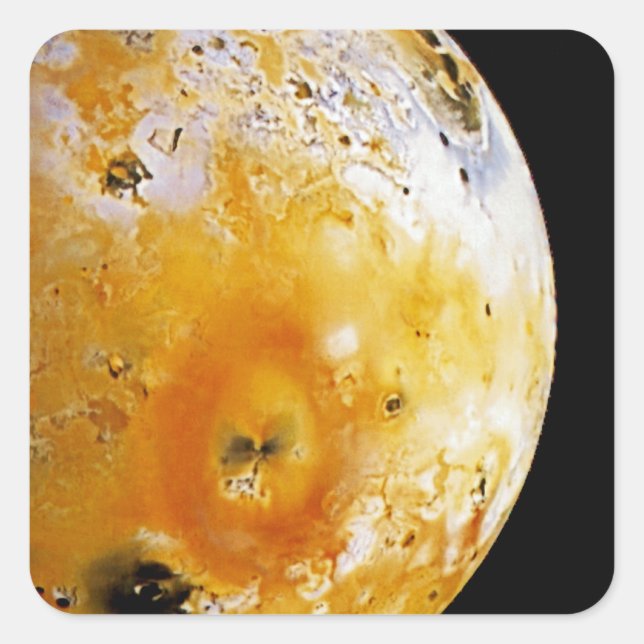 Jupitermond Io Quadratischer Aufkleber (Vorderseite)