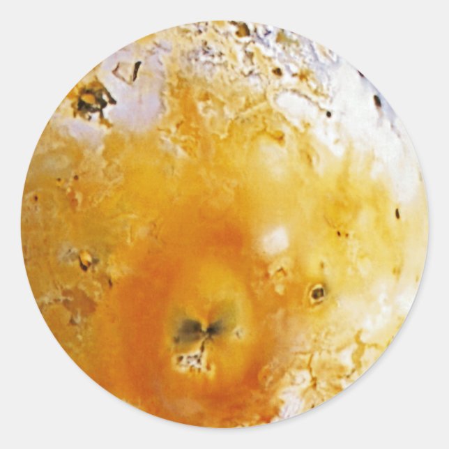 Jupitermond Io Runder Aufkleber (Vorderseite)