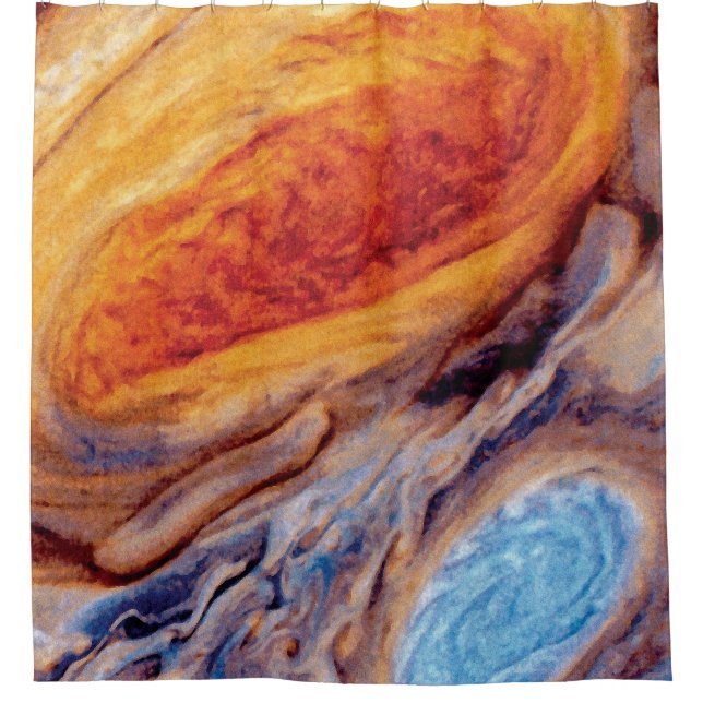 Jupiter's Great Red Spot - NASA Voyager Foto Duschvorhang (Vorderseite)