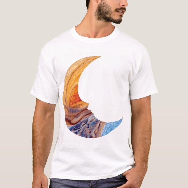 Jupiter's Great Red Spot - NASA Voyager Moon Face T-Shirt (Vorderseite)