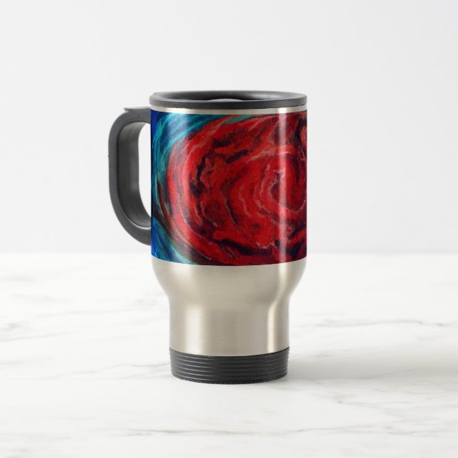 Jupiter's Great Red Spot Travel Mug Reisebecher (Vorderseite Links)