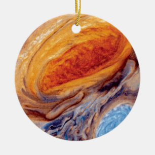 Jupiters Großer Roter Fleck - NASA Voyager-Foto Keramik Ornament