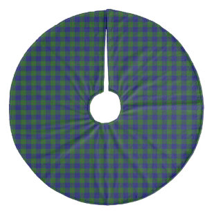 Jupon De Sapin En Molleton Barclay tartan bleu vert plaid