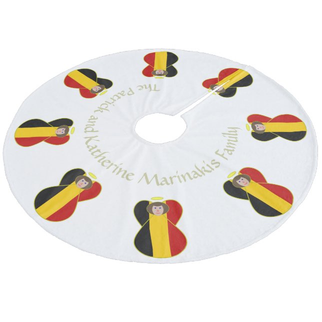 Jupon De Sapin En Molleton Drapeau Angel belge Noël (Angle)