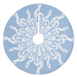 Jupon De Sapin En Molleton Hiver Bleu ornemental Tref Clé Flocon de neige
