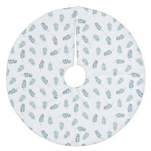 Jupon De Sapin En Molleton Jupe minimaliste turquoise pour arbre de Noël Mist