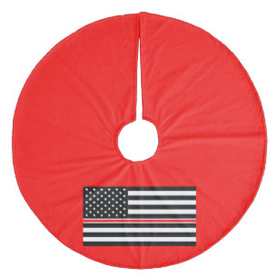 Jupon De Sapin En Molleton Mince Red Line Drapeau : Mémorial du héros des pom