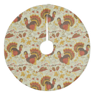 Jupon De Sapin En Molleton Motif d'automne d'automne de thanksgiving de la