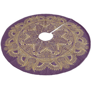 Jupon De Sapin En Molleton Motif de l'étoile de Mandala pourpre de l'Améthy