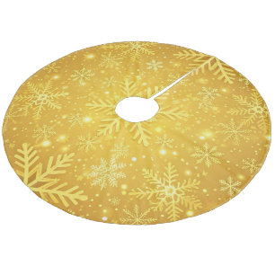 Jupon De Sapin En Molleton Neige dorée