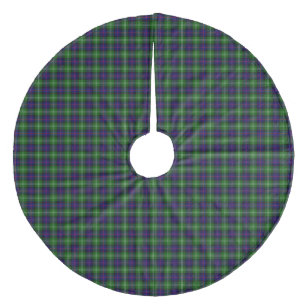Jupon De Sapin En Molleton plaid bleu vert de tartan du sud