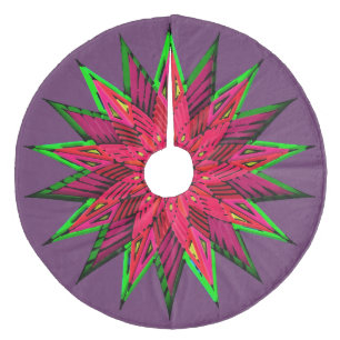 Jupon De Sapin En Molleton Plum Merveilleux Poinsettia WOW