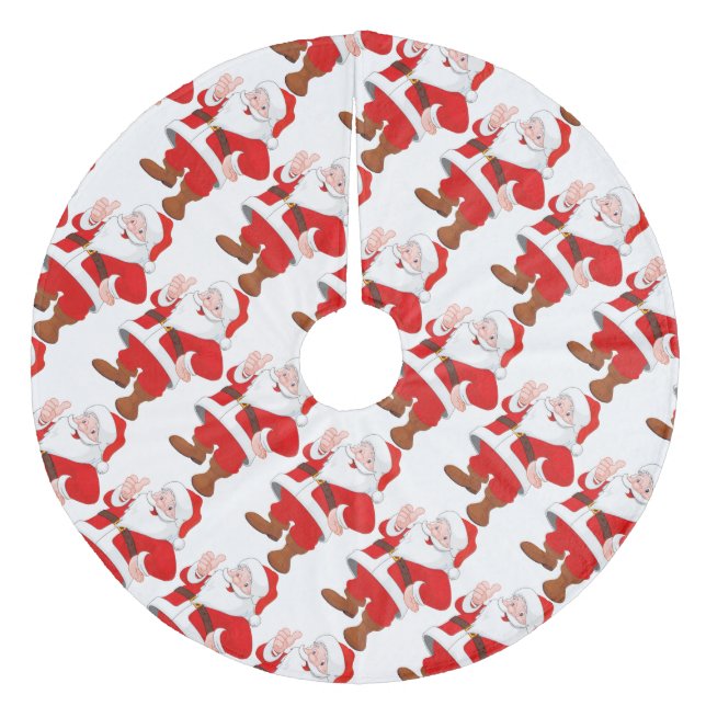 Jupon De Sapin En Molleton Tapis de sapin de Noël/Père Noël (Devant)