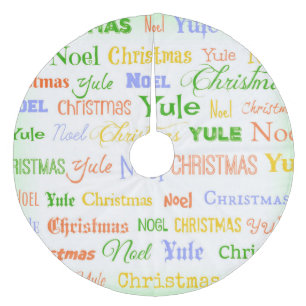 Jupon De Sapin En Molleton Typographie de Noël
