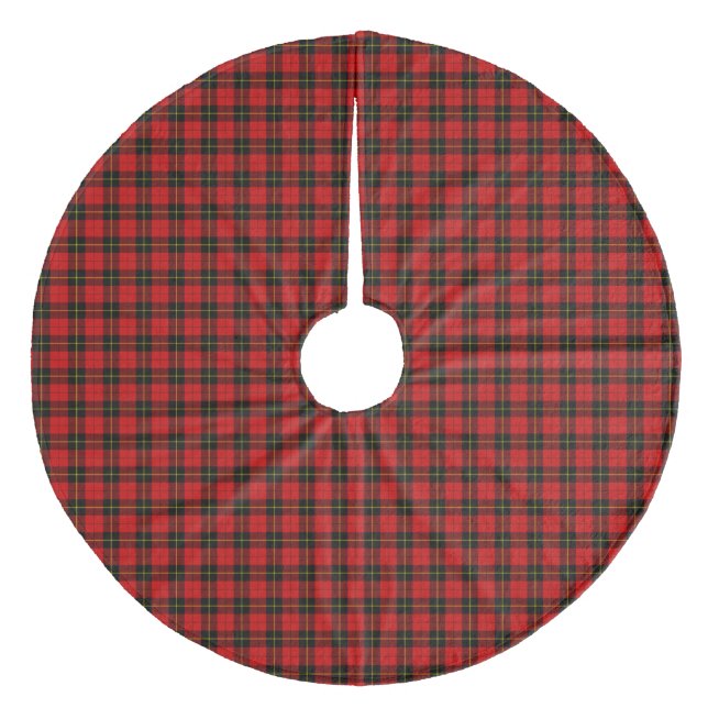 Jupon De Sapin En Molleton Wallace tartan rouge noir plaid (Devant)