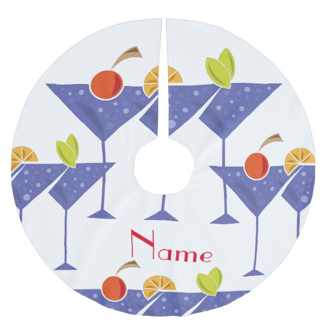 Jupon De Sapin En Polyester Brossé 3 cocktails Martini Thunder_Cove (Devant)