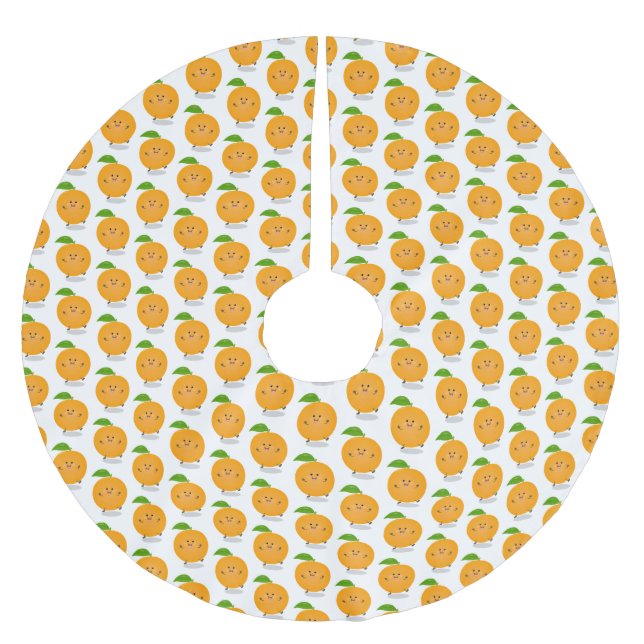 Jupon De Sapin En Polyester Brossé Agréable agrumes d'orange (Devant)