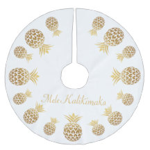 Ananas en or Mele Kalikimaka Noël hawaïen