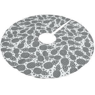 Jupon De Sapin En Polyester Brossé Ananas monochrome