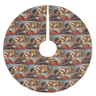 Jupon De Sapin En Polyester Brossé Anatolie Berger Chien Roller Dessous de verre Noël