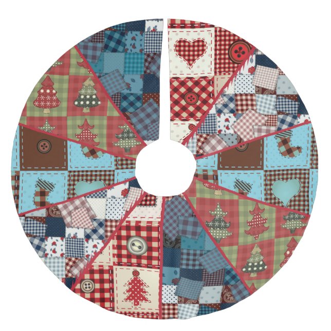 Jupon De Sapin En Polyester Brossé Ancien Pays Motif courbé (Devant)