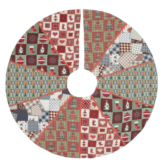 Jupon De Sapin En Polyester Brossé Ancien Pays Motif courbé (Devant)