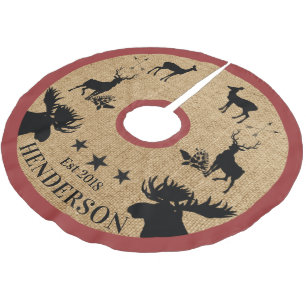 Jupon De Sapin En Polyester Brossé Animaux des bois
