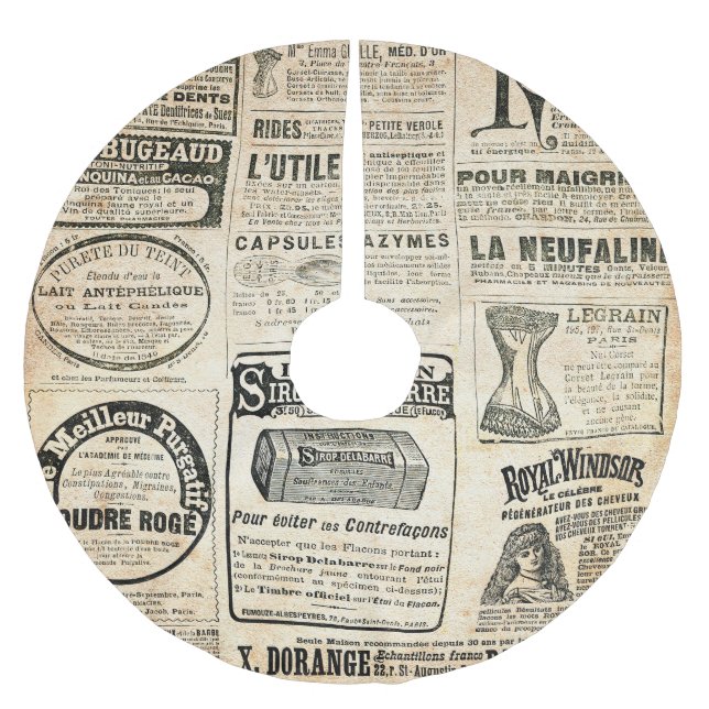 Jupon De Sapin En Polyester Brossé Annonce de journal français 1897 (Devant)