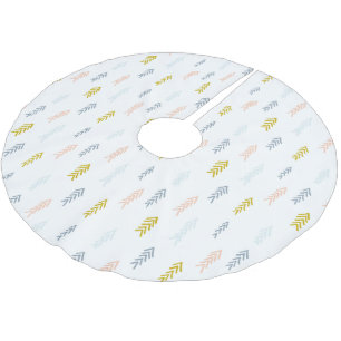 Jupon De Sapin En Polyester Brossé Aquarelle douce Chevron Motif