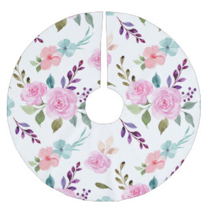 Jupon De Sapin En Polyester Brossé Aquarelle rose