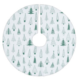 Jupon De Sapin En Polyester Brossé Arbres de Noël