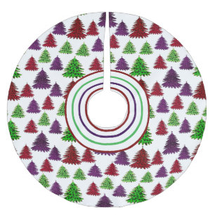 Jupon De Sapin En Polyester Brossé Arbres de Noël colorés Empreintes de léopard moder