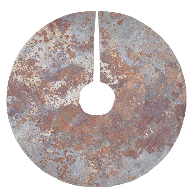 Jupon De Sapin En Polyester Brossé Arrière - plan de texture métallique rouillé (Devant)