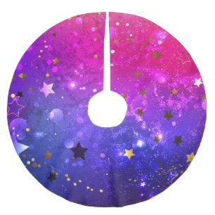 Jupon De Sapin En Polyester Brossé Arrière - plan rose brillant