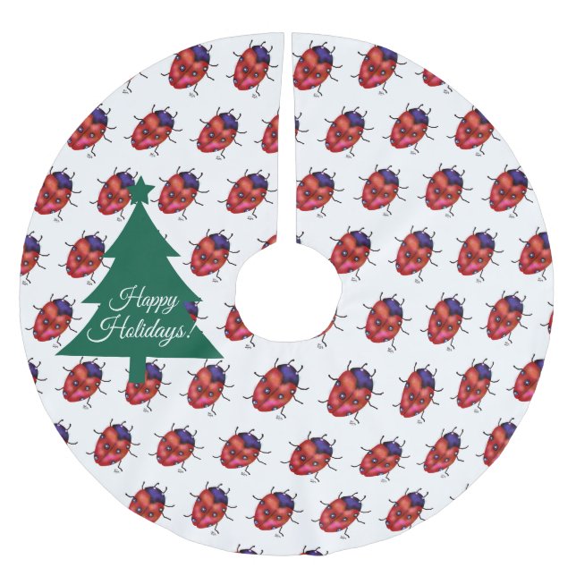JUPON DE SAPIN EN POLYESTER BROSSÉ ART LADYBUG (Devant)
