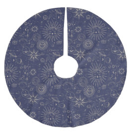 Jupon De Sapin En Polyester Brossé Astronomie céleste Marine Motif