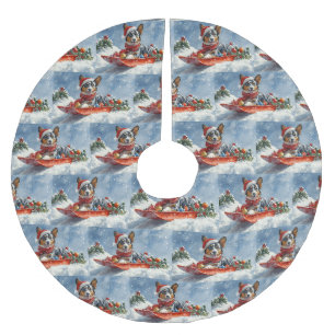 Jupon De Sapin En Polyester Brossé Australian Kelpie en traîneau Laissez tomber la ne