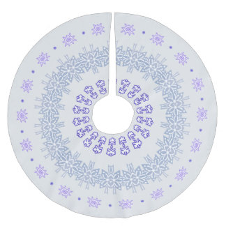 Jupon De Sapin En Polyester Brossé Bague de flocons bleus