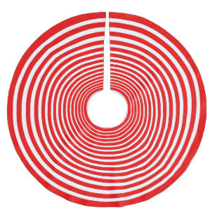 Jupon De Sapin En Polyester Brossé Bagues rouges et blanches