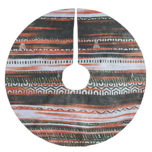 Jupon De Sapin En Polyester Brossé Bandes ethniques tribales : conception du tapis.