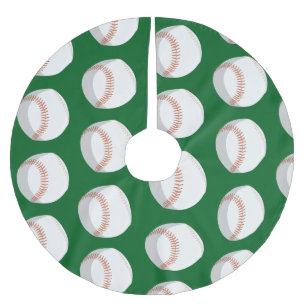 Jupon De Sapin En Polyester Brossé Baseball pour thème Noël