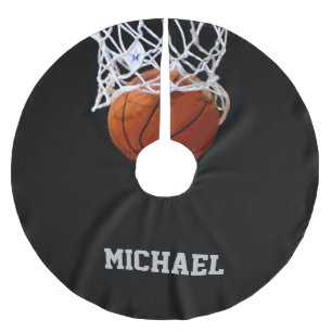 Jupon De Sapin En Polyester Brossé Basket-ball Votre nom