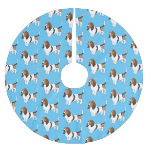 Jupon De Sapin En Polyester Brossé Basset hound dessin de chien