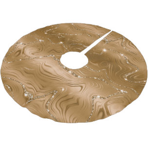 Jupon De Sapin En Polyester Brossé Bijoux Glittery or Glitz