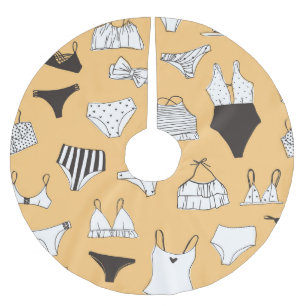 Jupon De Sapin En Polyester Brossé Bikini tropical : Motif d'été à main